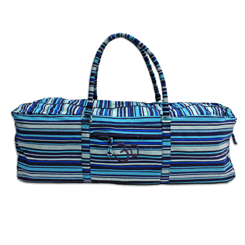 Blue stripes yoga kit bag