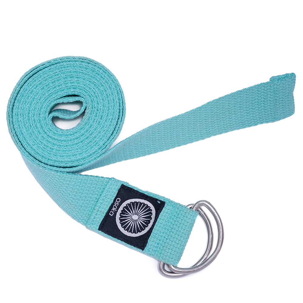 Cotton Yoga Strap – Turquoise