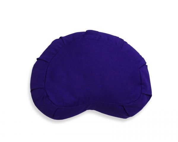 crescent meditation zafu - violet (kapok)