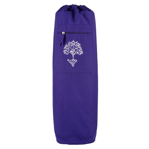 Yoga Mat Bag Violet – Tree of Life (white)