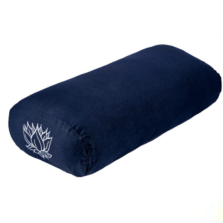 Maxi Rectangular Yoga Bolster Navy Lotus Billy the Bee Yoga