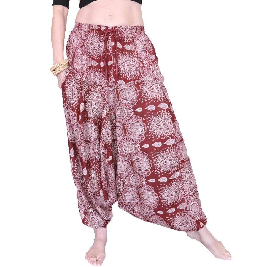 Indian Gypsy Harem Pants – Guti Paisley Maroon