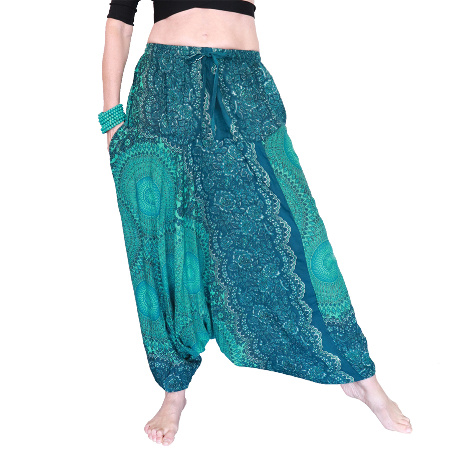 Indian Gypsy Harem Pants – Mandala Sea green