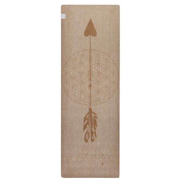 Jute and Natural Tree Rubber Yoga Mat – Flower of Life